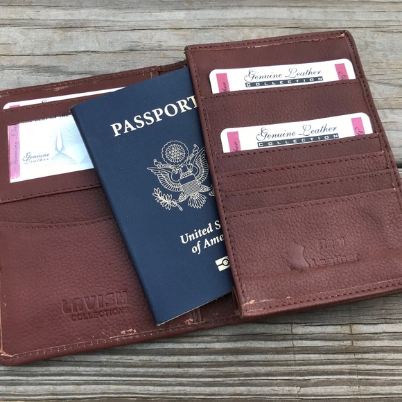 Handmade Handbags - Supreme Leather Passport Cover Brown Handmade